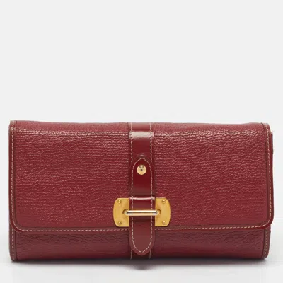 Pre-owned Louis Vuitton Le Favori Red Suhali Leather Wallet