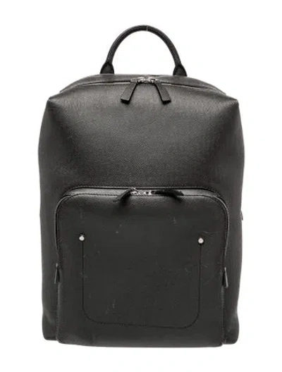 Pre-owned Louis Vuitton Leather Backpack In Black