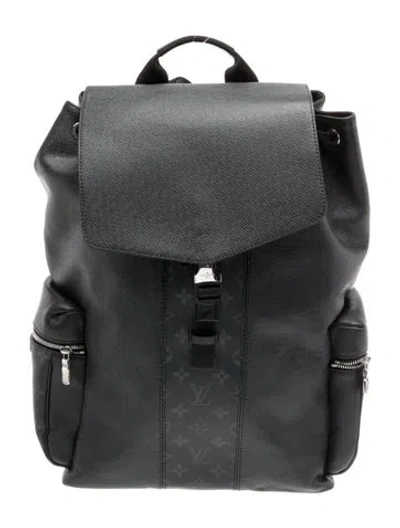 Pre-owned Louis Vuitton Leather Backpack In Black