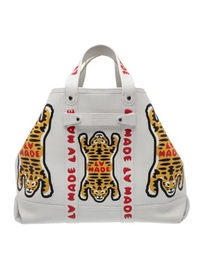 Pre-owned Louis Vuitton Leather Backpack In White