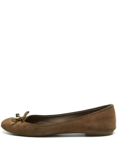 Pre-owned Louis Vuitton Leather Ballet Flats