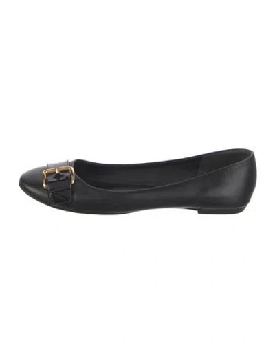 Pre-owned Louis Vuitton Leather Ballet Flats In Black