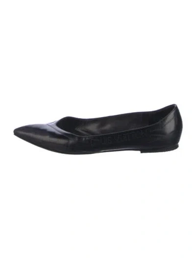 Pre-owned Louis Vuitton Leather Ballet Flats In Black