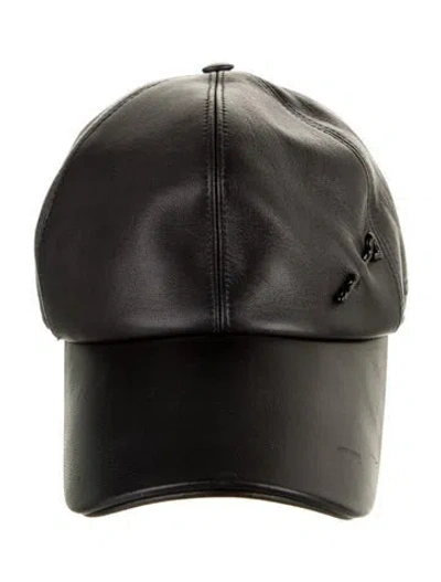 Pre-owned Louis Vuitton Leather Baseball Cap In Black