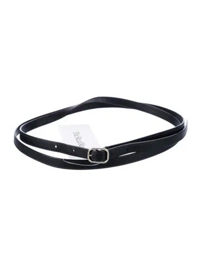 Pre-owned Louis Vuitton Leather Belt In Black