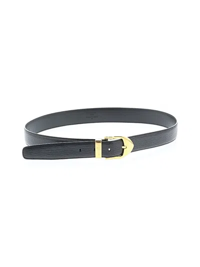 Pre-owned Louis Vuitton Leather Belt In Black