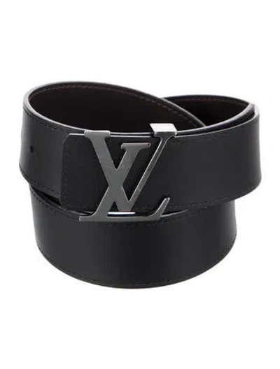 Pre-owned Louis Vuitton Leather Belt In Black/brown