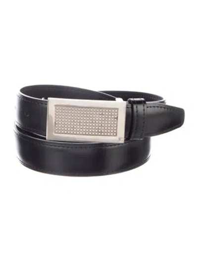Pre-owned Louis Vuitton Leather Belt Kit In Black