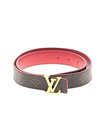 Pre-owned Louis Vuitton Leather Belt In Red