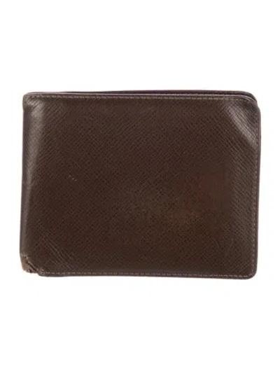 Pre-owned Louis Vuitton Leather Bifold Wallet In Brown
