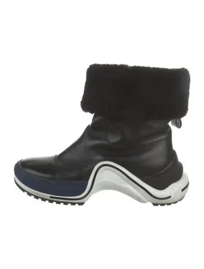 Pre-owned Louis Vuitton Leather Boots In Black