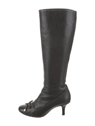 Pre-owned Louis Vuitton Leather Boots In Black
