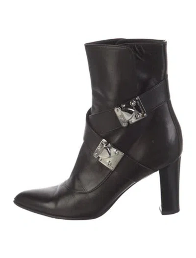 Pre-owned Louis Vuitton Leather Boots In Black