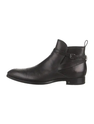 Pre-owned Louis Vuitton Leather Boots In Black