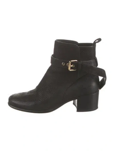 Pre-owned Louis Vuitton Leather Boots In Black