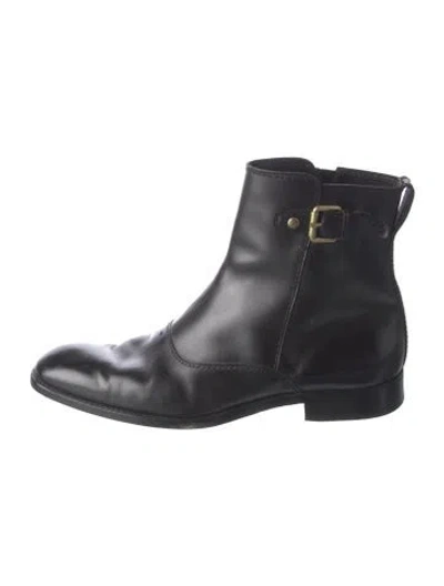 Pre-owned Louis Vuitton Leather Boots In Black