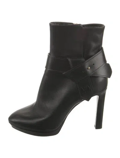 Pre-owned Louis Vuitton Leather Boots In Black
