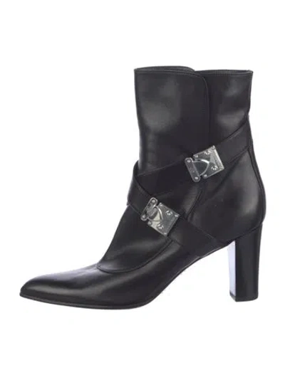 Pre-owned Louis Vuitton Leather Boots In Black