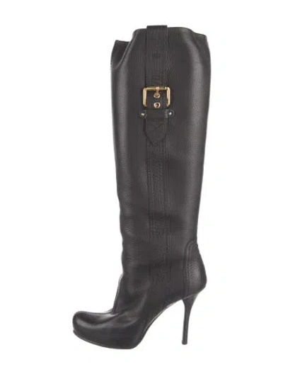 Pre-owned Louis Vuitton Leather Boots In Black