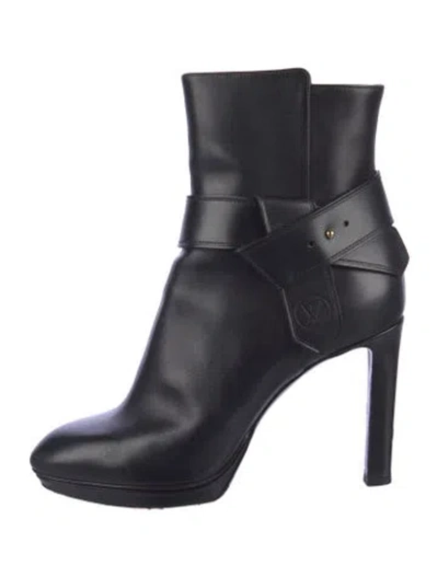 Pre-owned Louis Vuitton Leather Boots In Black