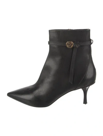 Pre-owned Louis Vuitton Leather Boots In Black