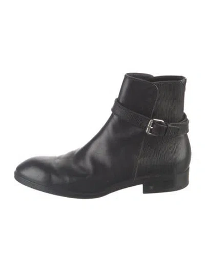 Pre-owned Louis Vuitton Leather Boots In Black