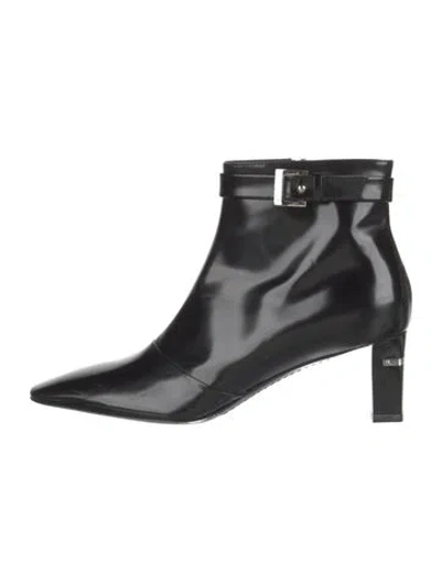 Pre-owned Louis Vuitton Leather Boots In Black