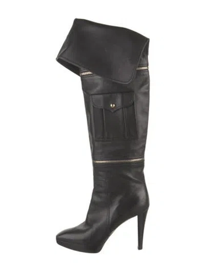 Pre-owned Louis Vuitton Leather Boots In Black