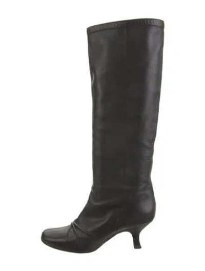 Pre-owned Louis Vuitton Leather Boots In Black