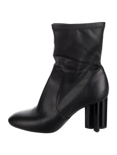 Pre-owned Louis Vuitton Leather Boots In Black