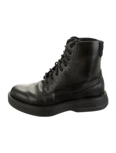 Pre-owned Louis Vuitton Babies' Leather Boots In Black