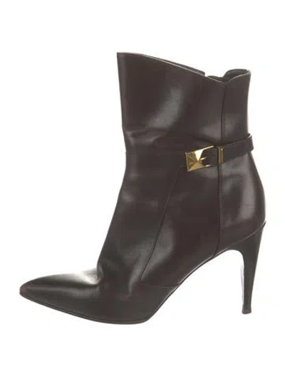 Pre-owned Louis Vuitton Leather Boots In Brown