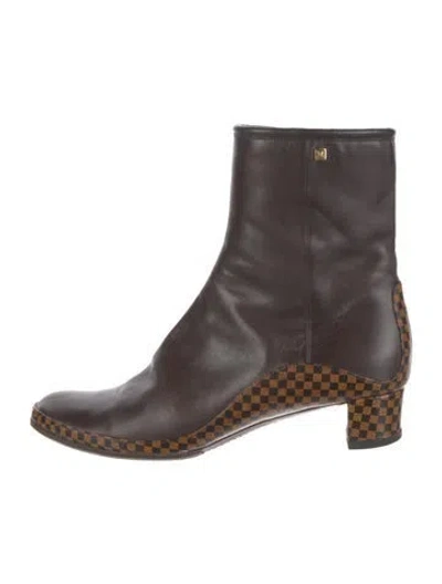 Pre-owned Louis Vuitton Leather Boots In Brown