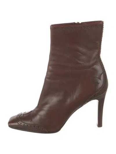 Pre-owned Louis Vuitton Leather Boots In Brown