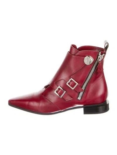 Pre-owned Louis Vuitton Leather Boots In Red