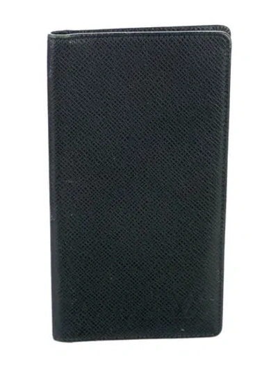 Pre-owned Louis Vuitton Leather Brazza Wallet In Green