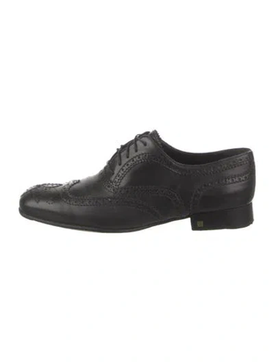 Pre-owned Louis Vuitton Leather Brogues In Black