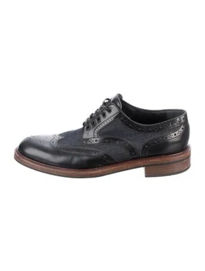 Pre-owned Louis Vuitton Leather Brogues In Blue