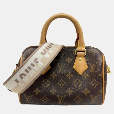 Pre-owned Louis Vuitton Leather Brown Speedy Bandouliere 20 Monogram Handbag
