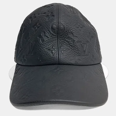 Pre-owned Louis Vuitton Leather Cap In Burgundy