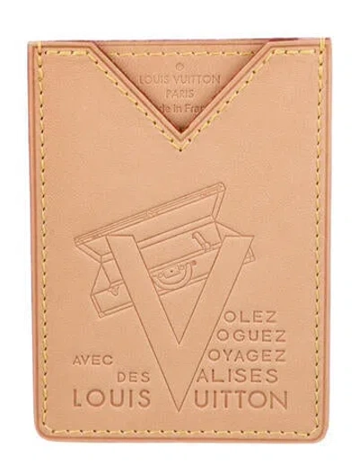 Pre-owned Louis Vuitton Leather Card Case In Neutral
