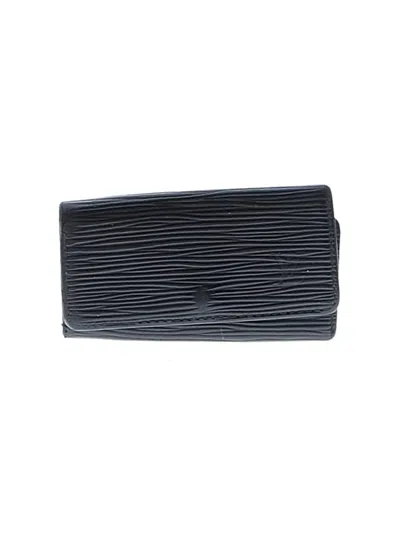 Pre-owned Louis Vuitton Leather Card Holder In Black