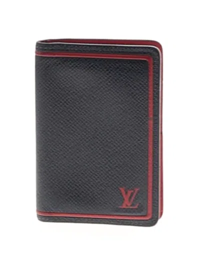 Pre-owned Louis Vuitton Leather Card Holder In Blue