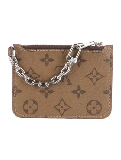 Pre-owned Louis Vuitton Leather Card Holder In Brown
