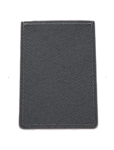 Pre-owned Louis Vuitton Leather Card Holder In Grey