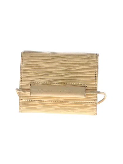 Pre-owned Louis Vuitton Leather Card Holder In White