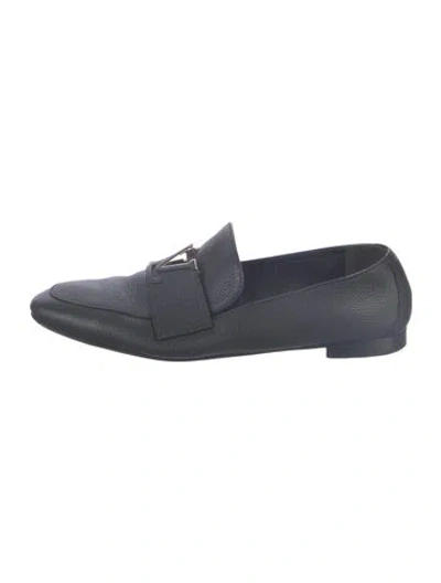 Pre-owned Louis Vuitton Leather Chain-link Accents Loafers In Blue