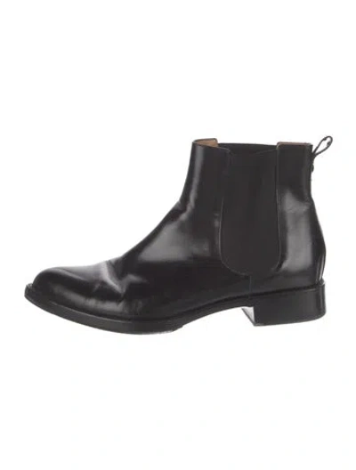 Pre-owned Louis Vuitton Leather Chelsea Boots In Black
