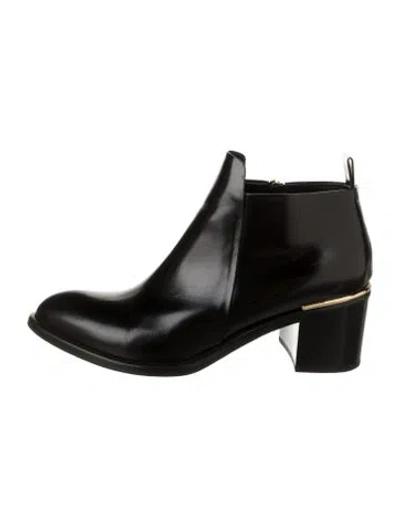 Pre-owned Louis Vuitton Leather Chelsea Boots In Black