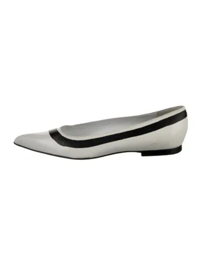 Pre-owned Louis Vuitton Leather Colorblock Pattern Ballet Flats In Metallic/silver
